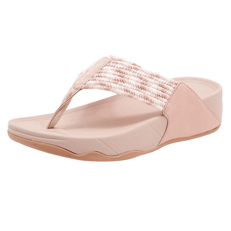 2025 Summer New Sandals For Women Light Sports Style Comfortable Rubber Large-Sized Thick-Soled Slippers Breathable Slope Heel