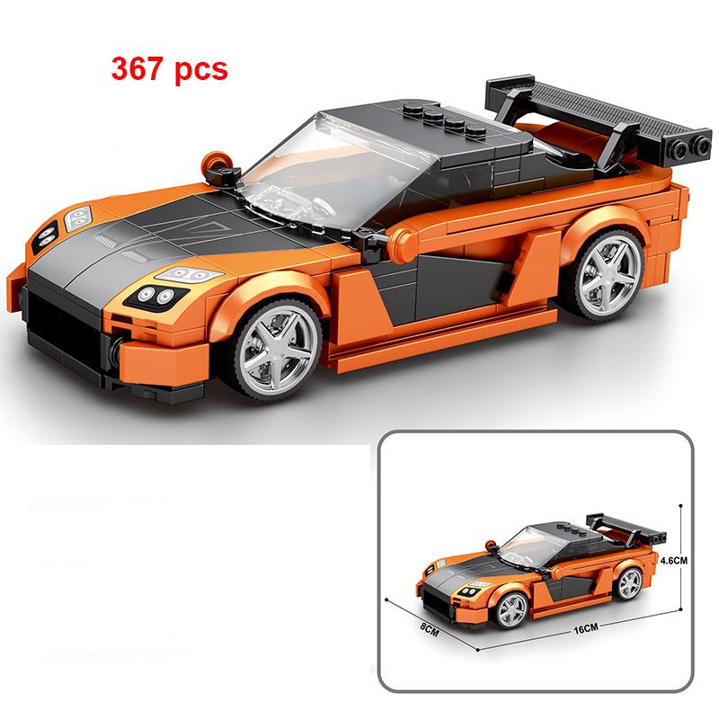 Technical Car City Speed  Sports Car Building Blocks Carro Rennau Voiture Vehicle MOC Educational Construction Toy
