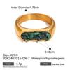Stainless Steel Natural Stone Exaggerated Ring, High-end Ring, Titanium Steel Hand Accessory