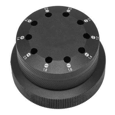 Base de Destornillador Profesional Multifuncional Reloj de Exhibición Base Giratoria Destornillador Negro