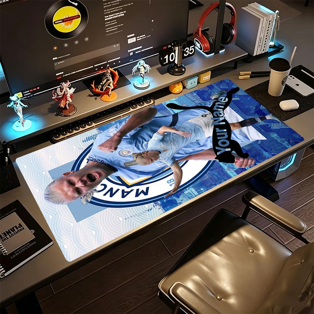 Haaland Customize Text Mouse Pad Keyboard Pad Computer Desk Mat Non-Slip Rubber Base Suitable for Office Gaming PC Laptop