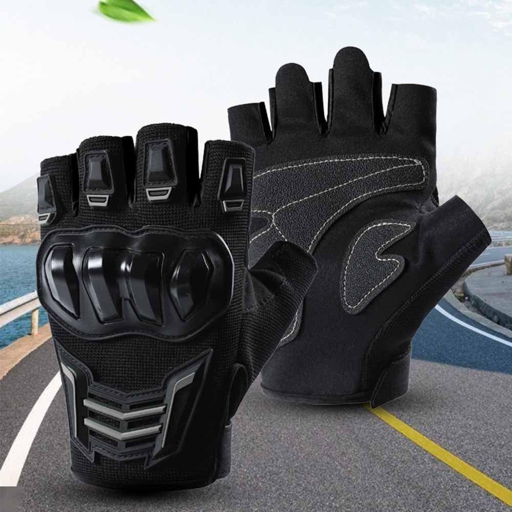 Wear Resistant Half Finger Gloves Anti-Slip Bicycle Gloves Motorcycle Gloves  Outdoor Cycling