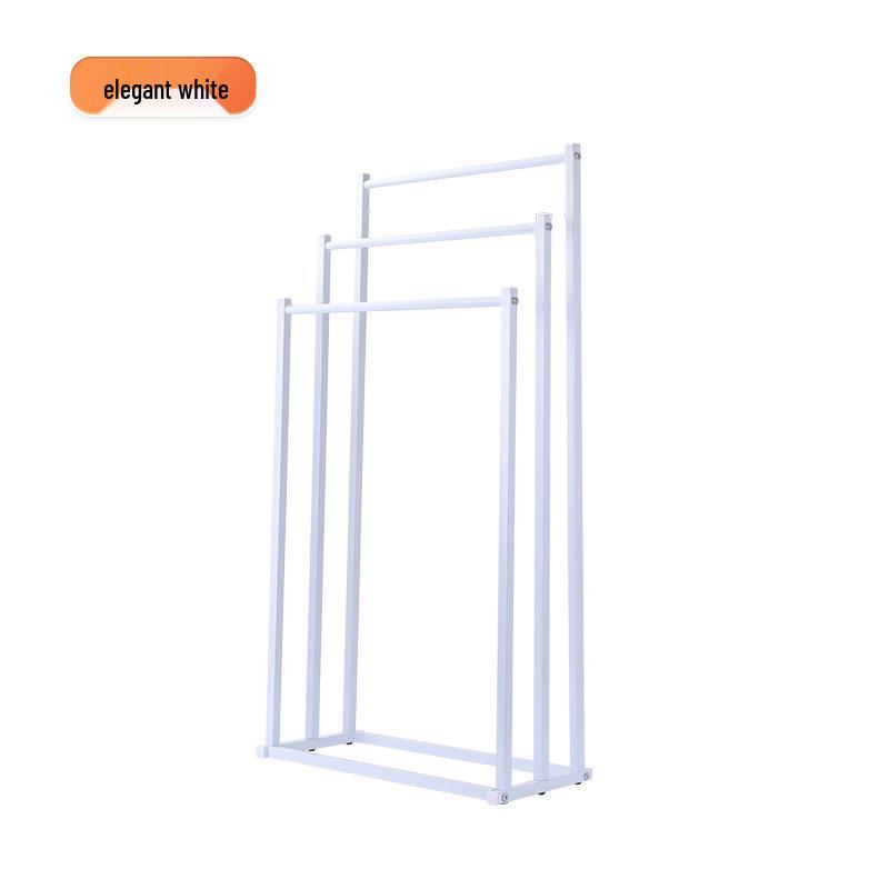 

Трехъярусная напольная вешалка для полотенец: Многофункциональное хранение без сверления для ванной комнаты белый