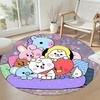 Bt21 Round Floor Rug Design for Hallway Balcony Living Rooms Dining Room Antislip Round Carpet Office home decor Wedding Party Gift