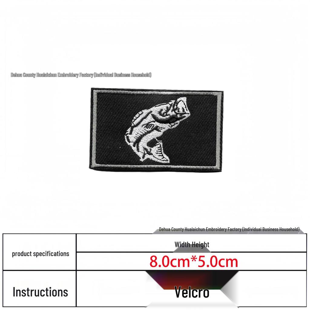 Bigfoot Embroidered Hook-and-Loop Cross-border Letter Cloth Patch Morale Armband & Fishbone Badge