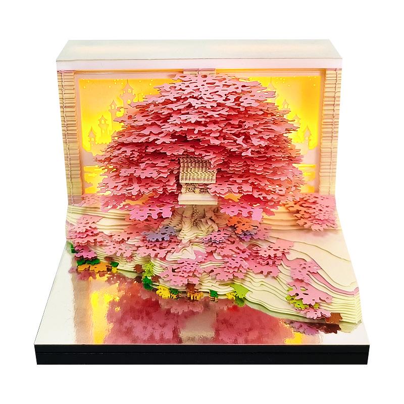 Calendrier 2026 Notes Adhésives Sculpturales 3D: Grappes Florales Créatives & Cadeaux Ornementaux Personnalisables