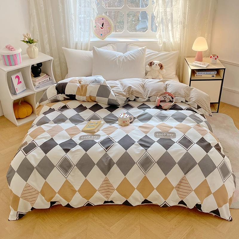 1pc 100% Cotton Floral Duvet Cover Soft Skin-Friendly King Size Comforter Cover with Zipper Spring Summer Breathable Quilt Cover