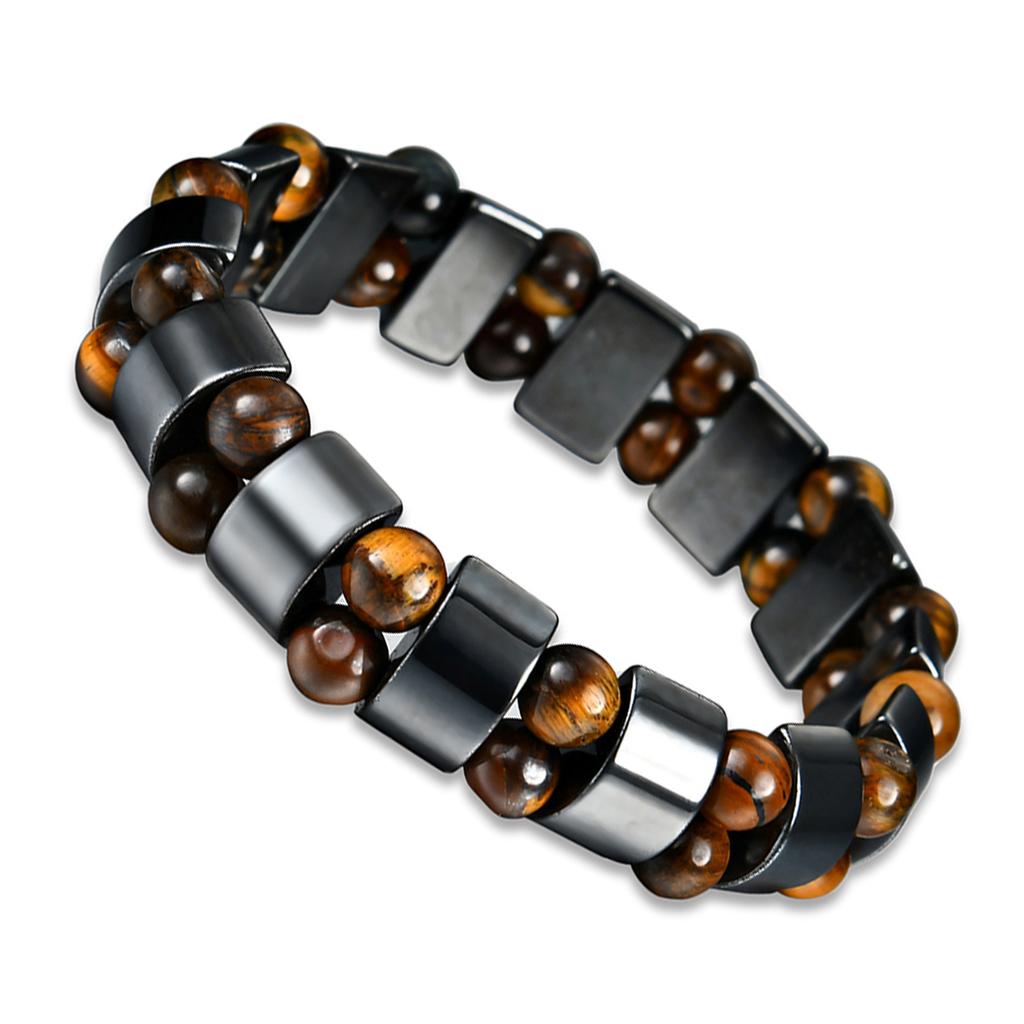 1pc Women Men Health Care Magnetic Therapy Hematite Bracelet Weight Loss Bangle Jewelry