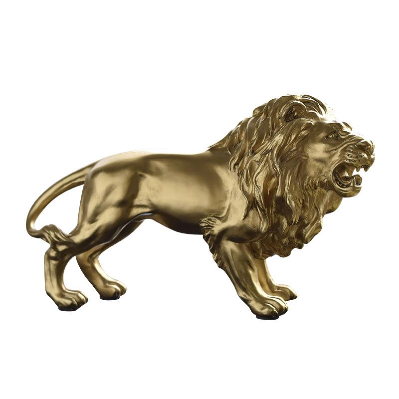 Creative Roar Lion Sculpture Resin Crafts Ornament Home animal sculpture living room decoration Office Desktop Decor Accessories