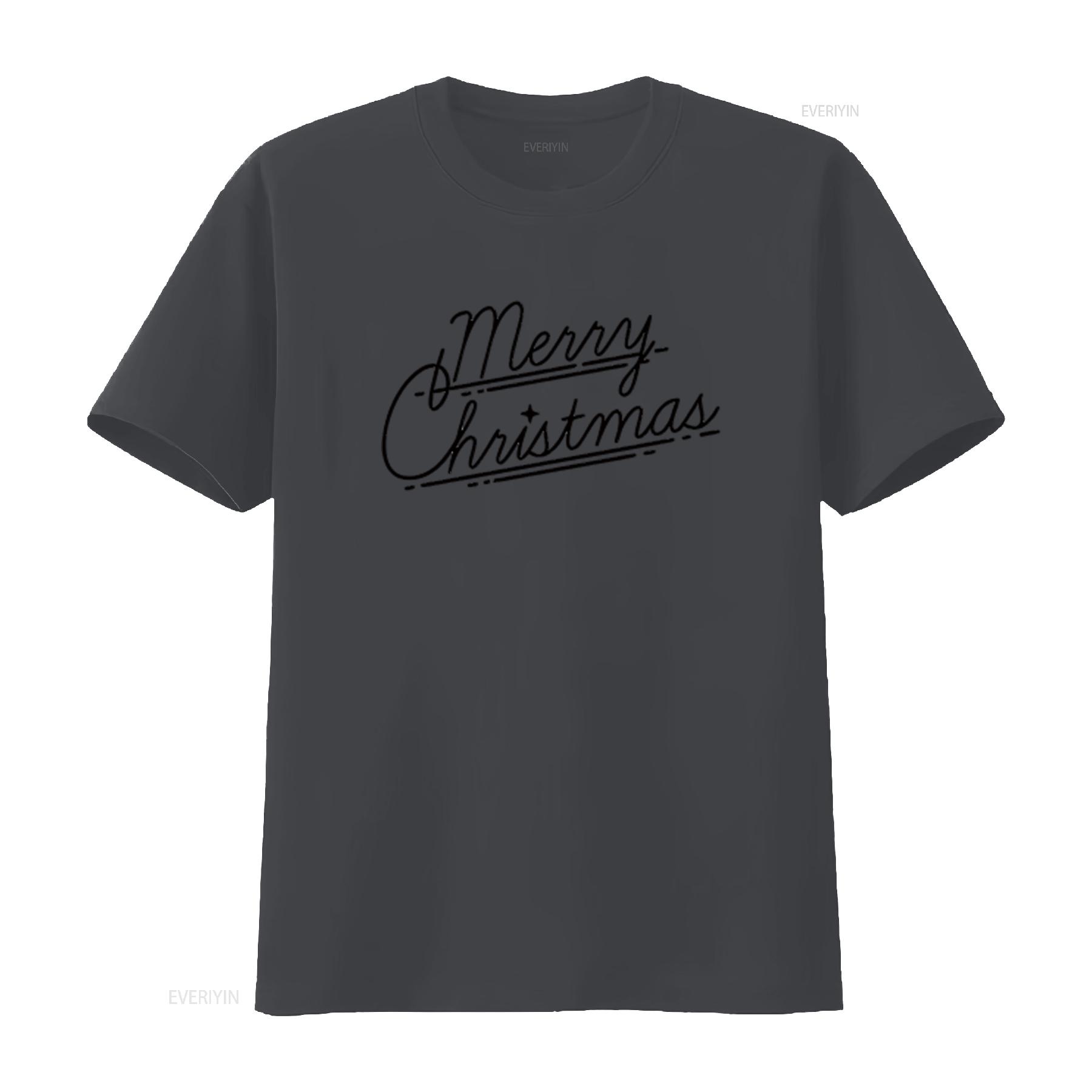 

Mens MERRY CHRISTMAS Crew Neck T Shirt White vintage Washed fashion Soft Breathable Stretched Versatile Unisex Slightly Stylish 4XL