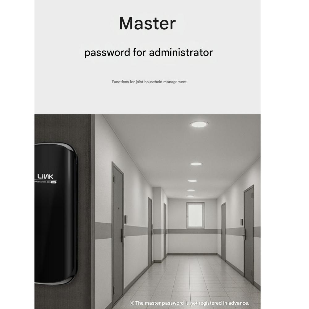 Fechadura Digital de Porta Link, Teclado Numérico de Bloqueio Instantâneo, Autoinstalação, Sem Cartão