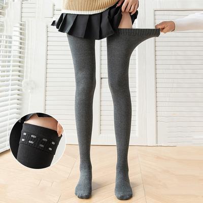 Sexy reine Farbe Frauen Strümpfe über Knie Oberschenkel hohe warme Strumpf
