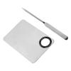 304 Stainless Steel Cosmetic Makeup Spatula Palette Set Cosmetic Foundation Mixing Palette with PU Leather Cover