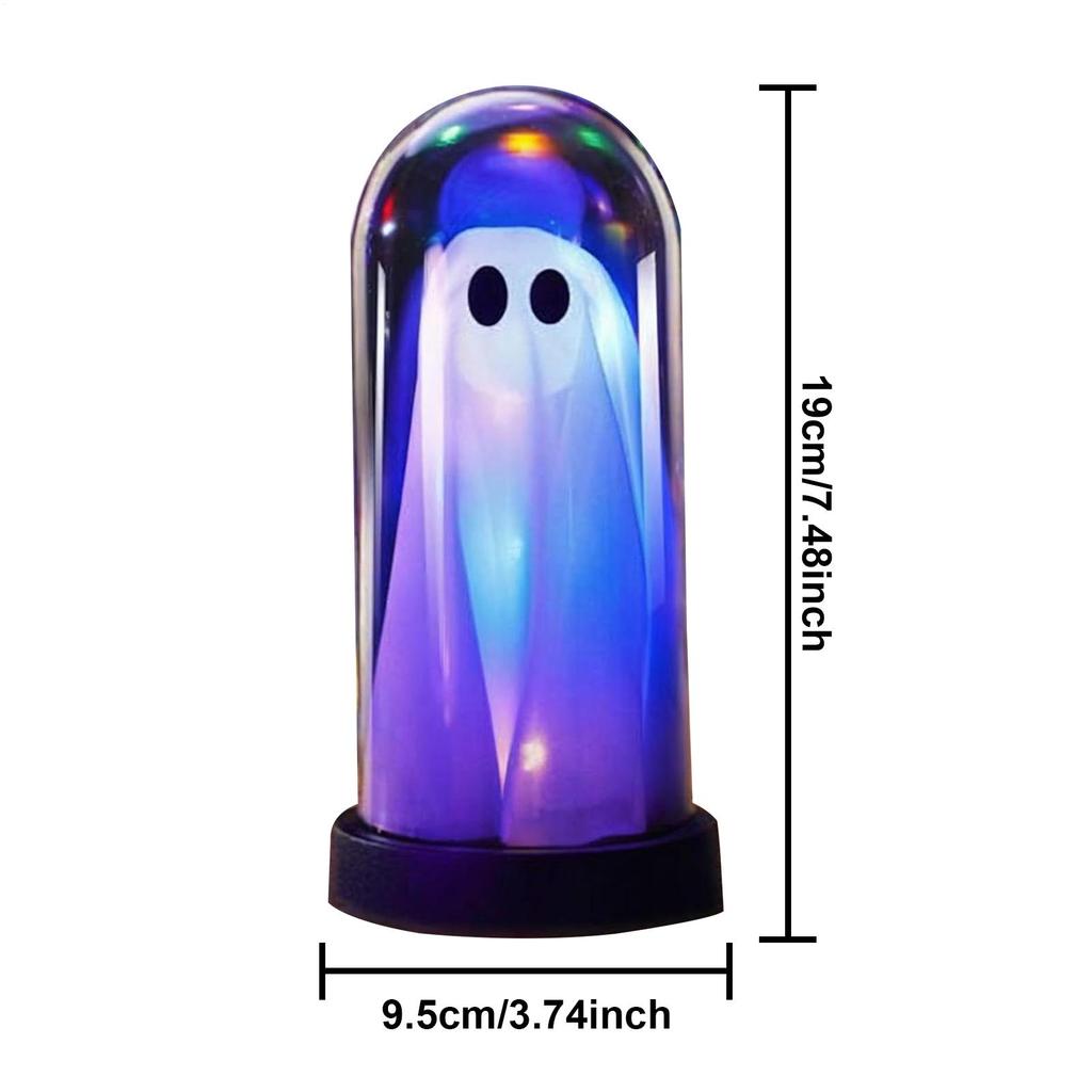 Halloween Ghost Gothic-Style Table Decor Ghost With LED Light Creepy Home Accents Eerie Halloween Decoration For Indoor Outdoor