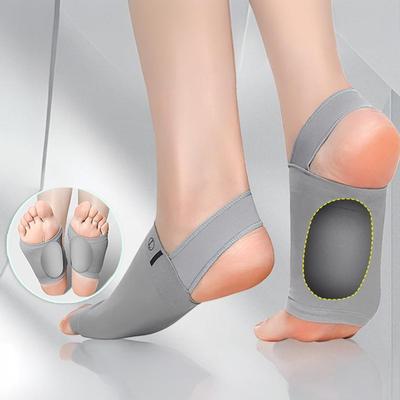 1 Pair Silicone Arch Support Insoles Flat Foot Correction Insoles Non Collapsing Strap Design Foot Massage
