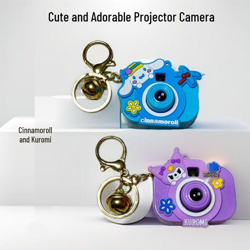 Children's Cartoon Projection Camera Keychain - Creative Backpack Pendant & Gift