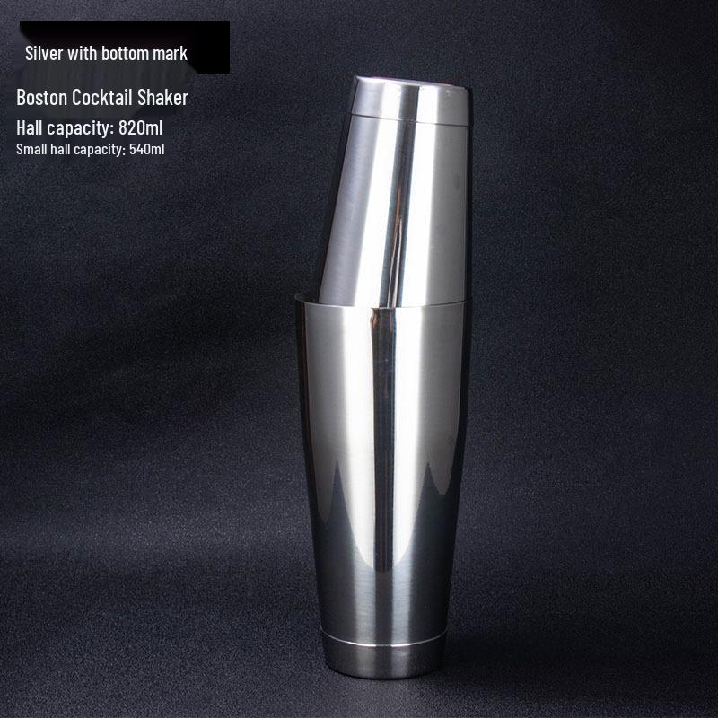American-Style 304 Stainless Steel Boston Cocktail Shaker with Base