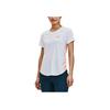 Under Armour Iso-Chill Rundhals Bedrucktes Lasergeschnittenes Kurzarm-T-Shirt Damen T-Shirts Weiß 1376818-100