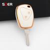 For Renault Trafic Clio Duster Logan Dacia Sandero For Nissan Terrano Almera 2 Button Tpu Car Key Case Cover Protector Keychain