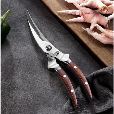 Küchenschere, robuste Hühnerknochenschere, Grillschere aus Edelstahl, Fischschuppen, leicht zu reinigende Schere