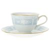 Noritake Tasse Untertasse Paar Kaffee und Lackholz Blau und Rosa Fein & (Farbwechsel-Set) (Zum Tee) 220cc, Gold, Porzellan, Y6578A/1507-14