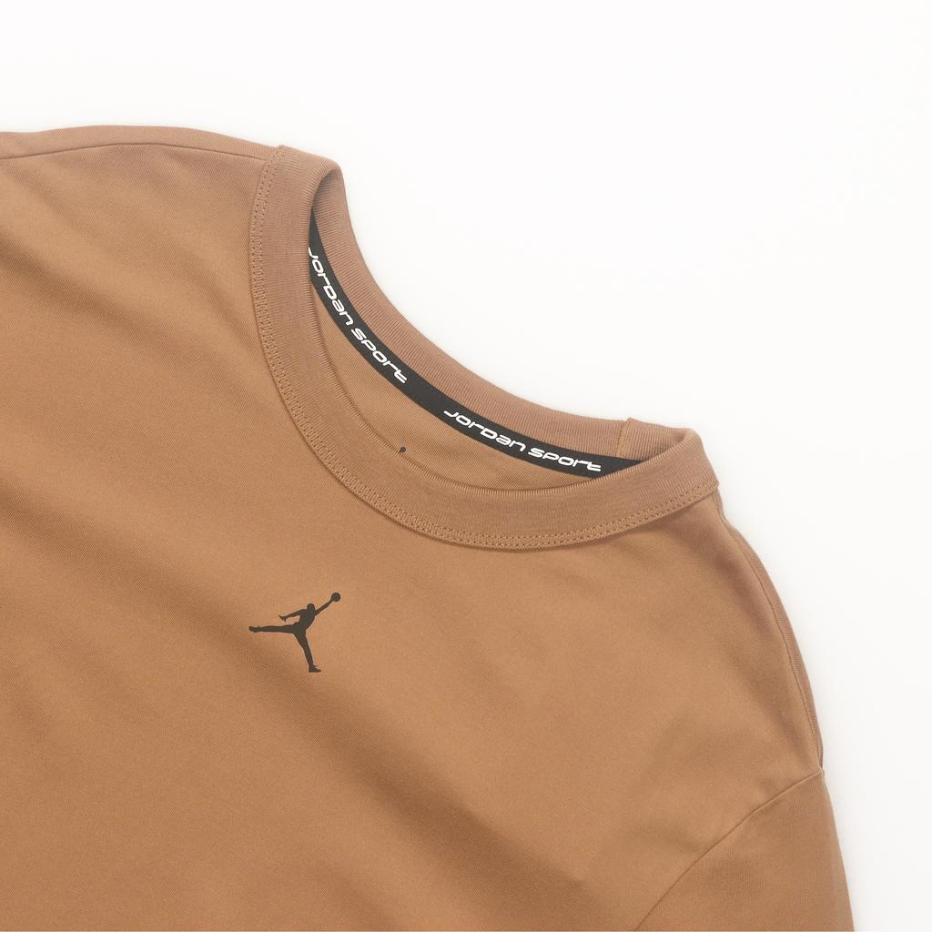 Jordan Sport Dri-FIT Short Sleeve T-Shirt Men Tops Dark-Brown FN5830223