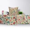 Flower Pattern Decorative Sofa Seat Cushion Cover Fresh Floral Print Pillowcase Home Decor Square Custom Throw Pillows Cover