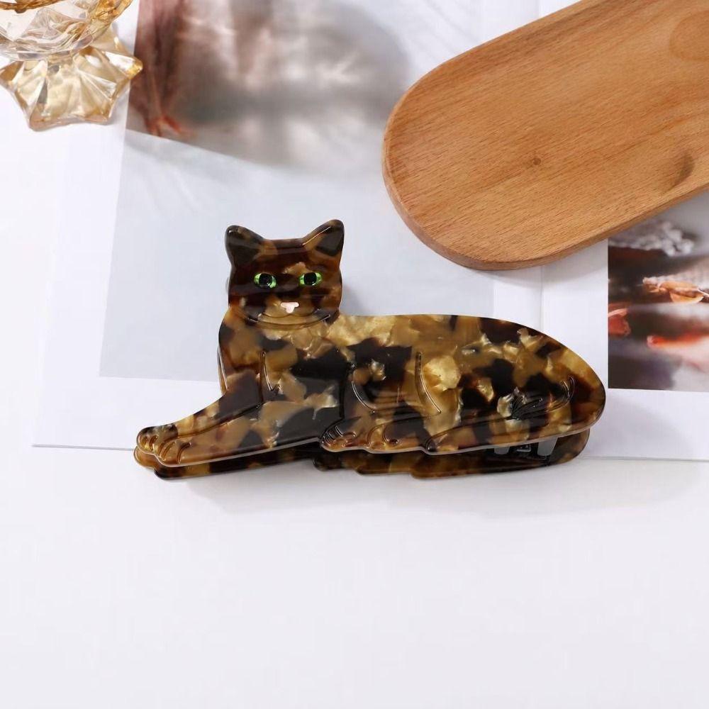 Cartoon Cat Hair Claw Clip Acetate Material Acetate Hair Clips Unique Shark Clip For Women