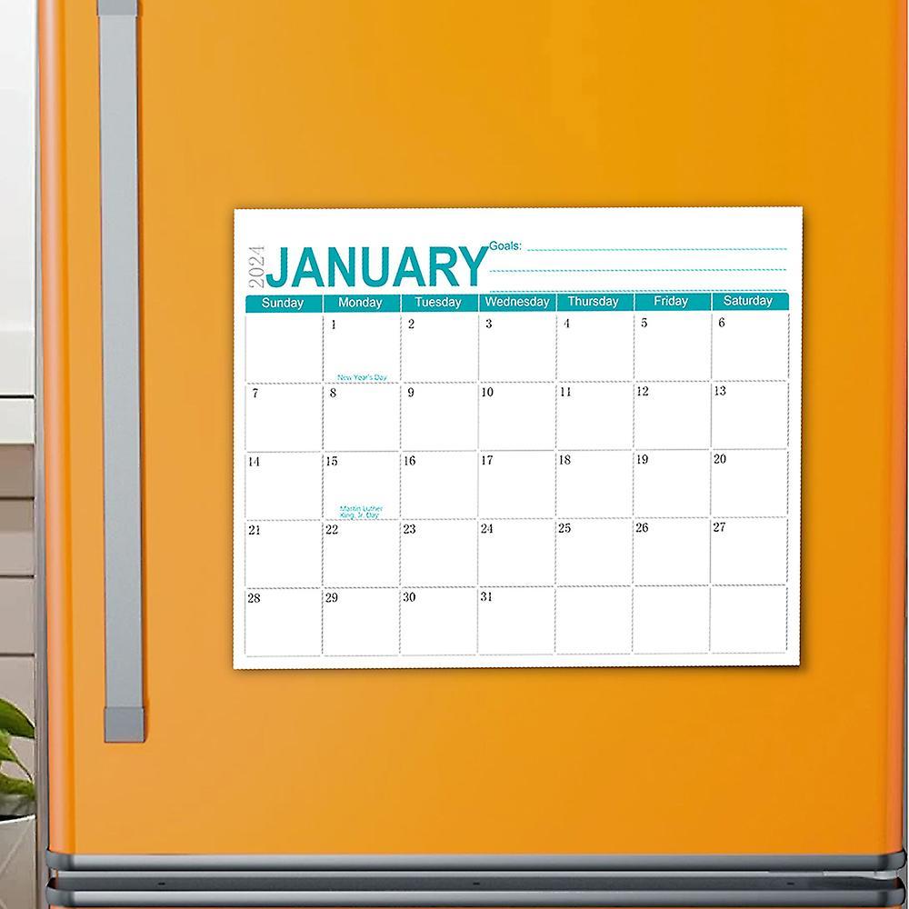 2024-2025 Wall Calendar Magnetic Fridges Sticker Monthlys Viewing Calendar for Home Study Office