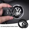 2026 Heiß Für VW VOLKSWAGEN Auto Lenkrad Emblem Aufkleber Innenzubehör Für Volkswagen GTI Polo Golf Passat Scirocco B