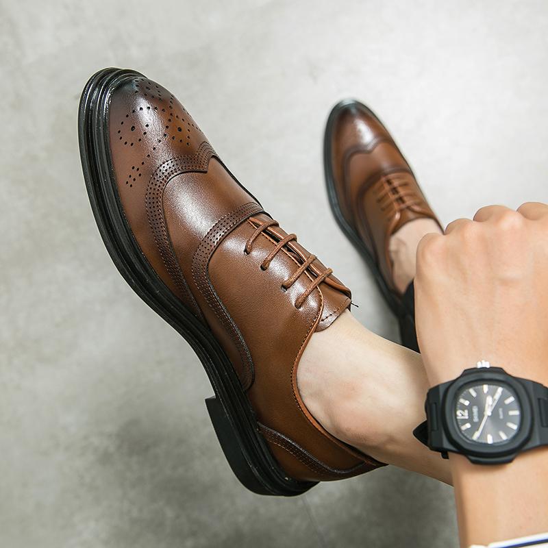 Fashion Leather Shoes Man Casual Loafers Luxury Design Slip on Male Dress Shoes Leisure Style Big Size Good Wear-resistant Sole
