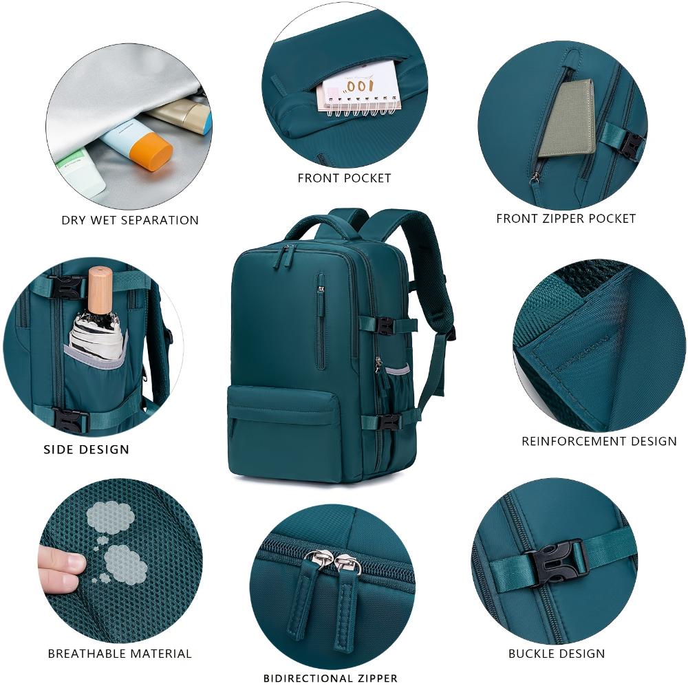 Großer Geschäftsreise-Rucksack mit Schuhfach, Multifunktionaler Laptop-Rucksack für Geschäftsreisen, Fitnessstudio und den täglichen Gebrauch für Studenten