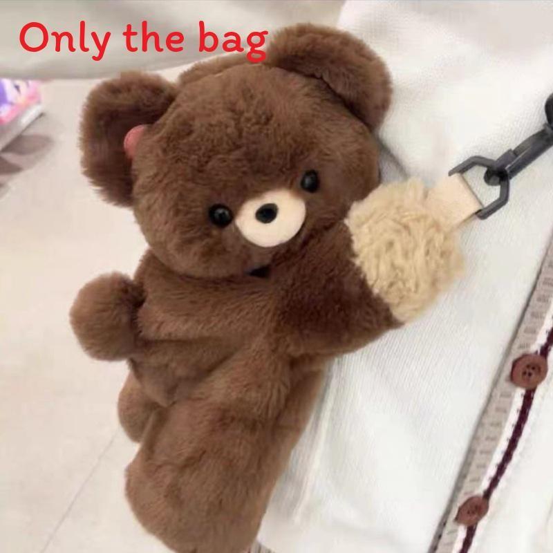 Plush Backpack Panda With Lightweight Design Butterfly Knot Lamb Messenger Bag