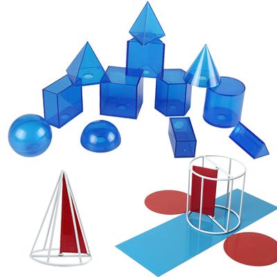 Bambini 3D Modello geometrico Giocattoli matematici Aiuti didattici trasparenti Giocattoli di apprendimento educativo precoce per bambini in età prescolare Volume Forma