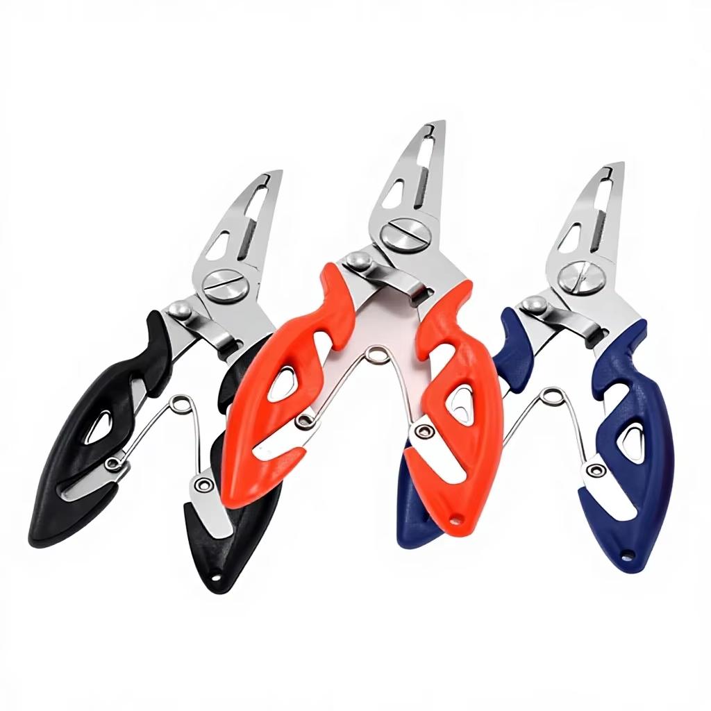 Outdoor Fishing Gear Accessories Stainless Steel Lure Pliers Fishing Clippers With Bag Multi-purpose Hiking Fishing Scissors
