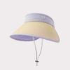 Summer New Hat Women's Big-brimmed Empty Top Hat Outdoor Cycling Sun Hat Portable Windproof Sun Hat