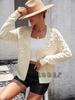 Autumn and winter new European beautiful women's knitted three-dimensional pattern cardigan jacket sweater women