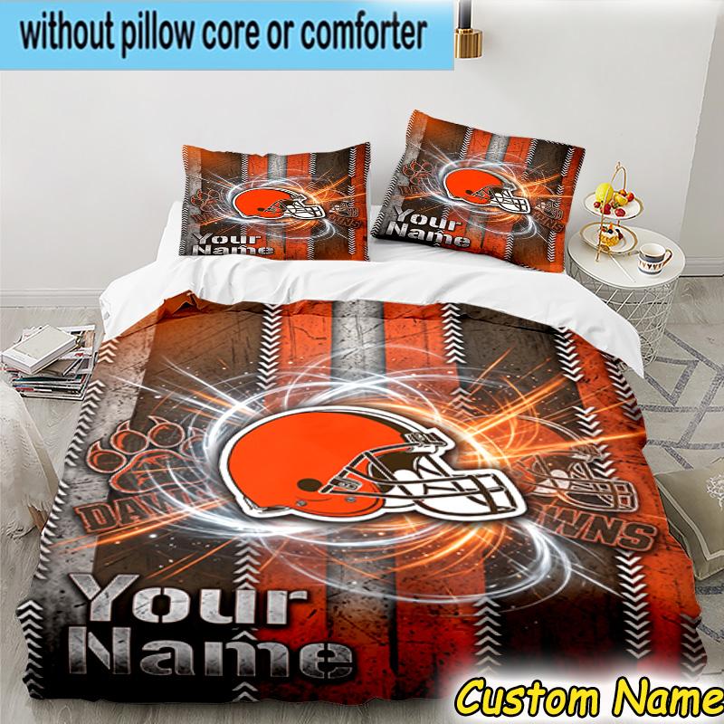 3pcs Custom Name Cincinnati Browns Legacy Bedding Set Includes 1 Duvet Cover & 2 Pillowcases for All Seasons Dormitory Home Decor Christmas gifts