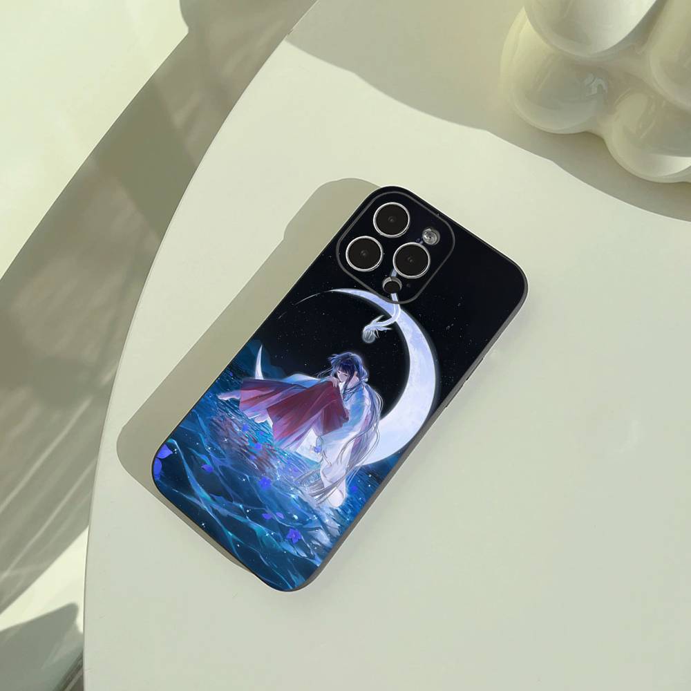 Half-Demon -nuyasha Phone Case For iPhone 17,16,15,14,13,12,11 Pro Max, Lightweight and Practical Soft Black Cover