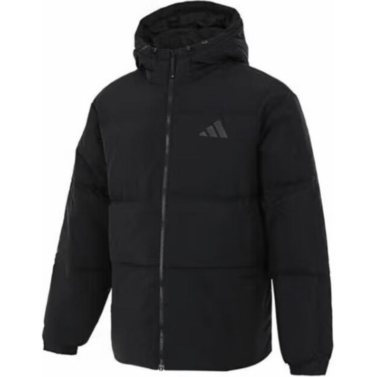 Adidas Basic Down JKT Regular Fit Hooded Down Jacket Men Black JG5940 2XL