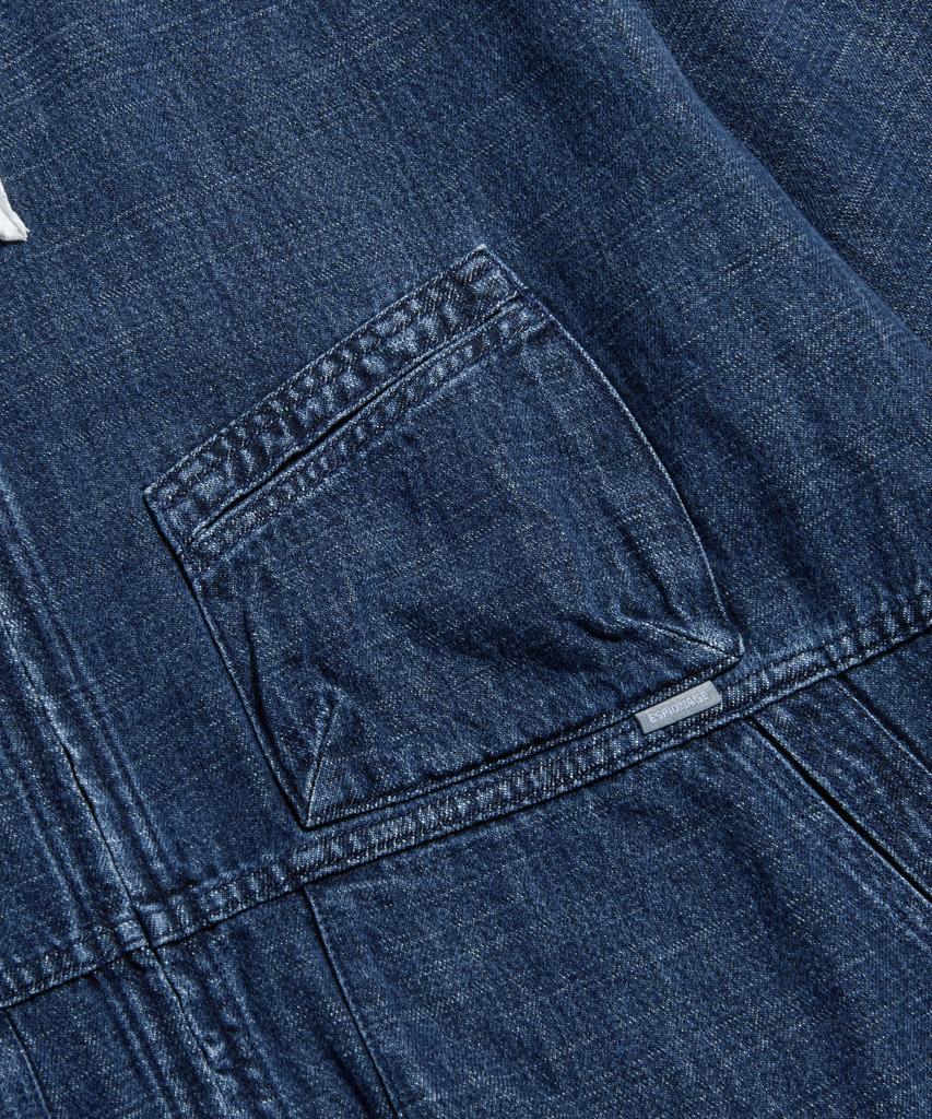 Espionage Kaihara Denim Ray Parka Mid Indigo