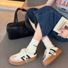 2 Spring new flat heel platform sports casual versatile comfortable women's shoes heightening board shoes white shoes