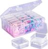 15-Grid Plastic Storage Box, Transparent Bead Organizer with Hinged Lid - Mini Clear Craft Supply Containers for Beads, Jewelry Making, Small Crafts &