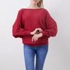 Women's Plus Size Chunky Knit Batwing Sweater - Spring/Autumn Long Sleeve, One-Shoulder Style