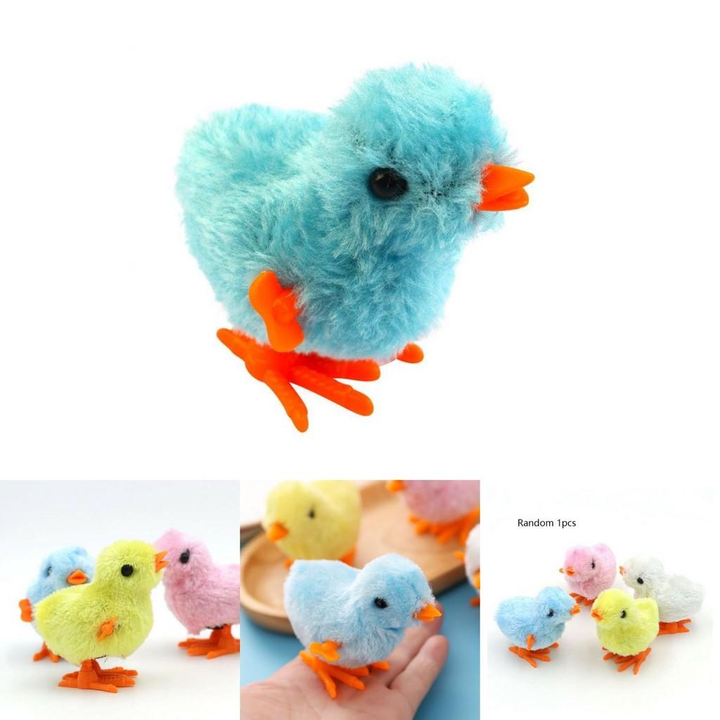 Fluffy Wind-up Chicken Dance Clockwork Plush Kids Toy