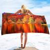 Microfiber Beach Towel,Absorbent Fall Bath Towel Oversized,Quick Dry Maple Leaf Beach Towel for Adult,Sand Free Swim Beach Towel