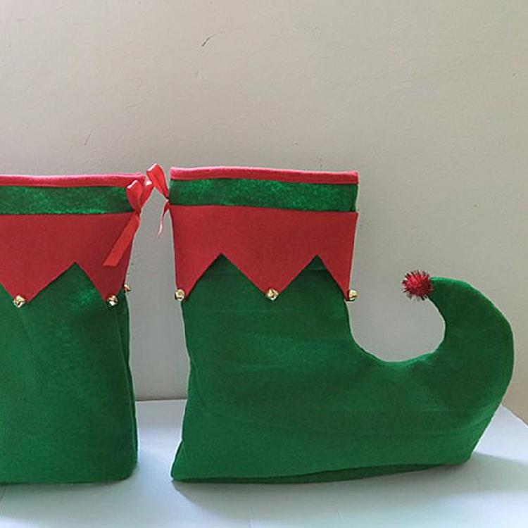 Parent-child Christmas Elf Candy Shoes Hat Christmas Holiday Fancy Dress Parties