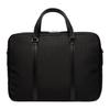 Bally Striped Decorative Zipper Closure Fabric And Leather Briefcase Large Men Briefcase Black 6308533