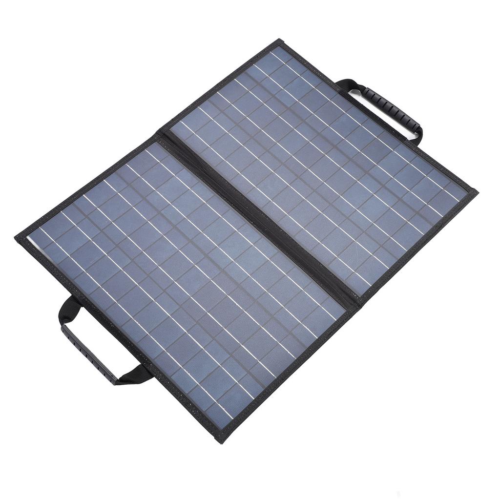 Solar Panel Kit with Angle Adjust Meter Polycrystalline Silicon 80W Foldable 2 USB 1 Type C 1 DC