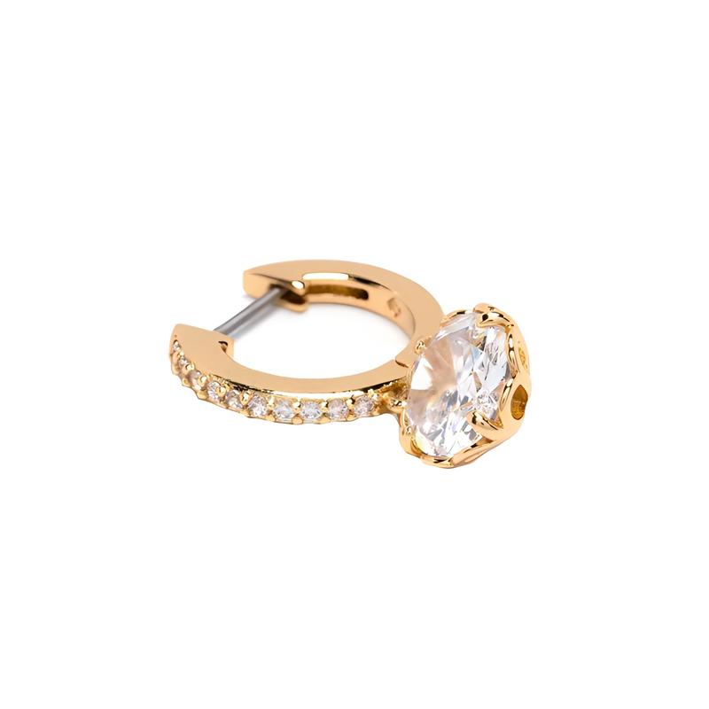 Kate Spade Crystal Hoop Glass Crystal Inlaid Earrings Women's Gold WBRUH400